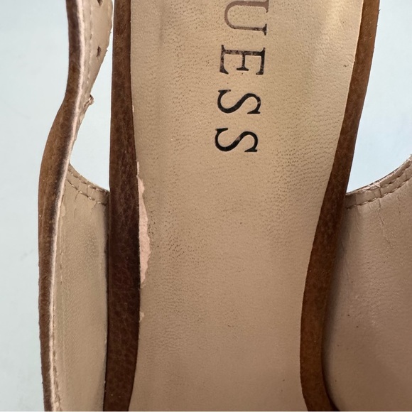 Brown Stiletto Heels with Platform and Slingback - Picture 7 of 8